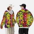 thumbnail image 6 of Daiia Colorful Tie Dye Stained Glass 1 UPF 50+ Sun Protection Hoodie Jacket Lightweight Long Sleeve Sun Shirt for Women Men with Pocket Hiking Outdoor-XX-Large, 6 of 9