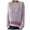 Pink, variant on Sweater for Women Vintage Stripe Patchwork Long Sleeve Knitted Casual Crewneck Plus Size Fall Knitwear