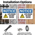 thumbnail image 3 of (2 Pack) UPS Room Do Not Enter OSHA Notice Sign 24 Inch X 18 Inch Plastic Sign, Weather Resistant, UV Protected for Workplace, Business, and Construction Site, Made in the USA, 3 of 8
