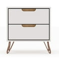 thumbnail image 1 of Manhattan Comfort Rockefeller Modern Home 2 Drawer Nightstand Drawer, Off White, 1 of 8