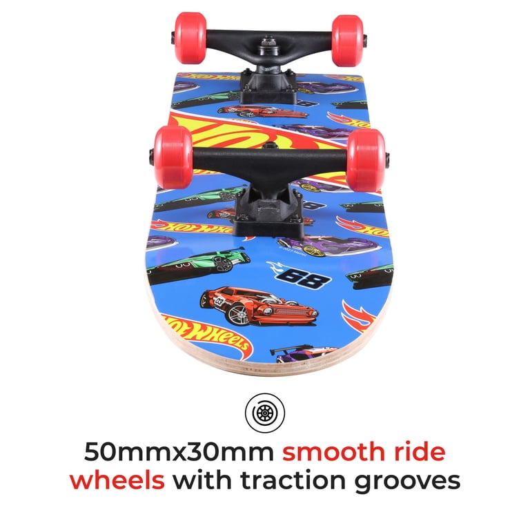 Hot Wheels 31" Complete Skateboard, Blue Car Design photo 3