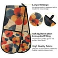 thumbnail image 2 of Yayeee Double Oven Mitt Kitchen Heat Resistant Baking 35" x7" Quilted Glove, Flowers Pattern, 2 of 6