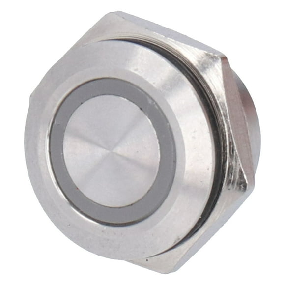 Momentary Push Button Switch Auto Reset Ultra Thin Waterproof LED 16mm for Cars Trucks Ships