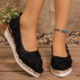 thumbnail image 6 of Women's Lace Wedge Shoes Dressy Pointed Toe Shoes Breathable Closed Toe Shoes Comfortable Slip On Casual Shoes, 6 of 9