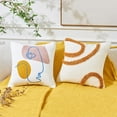 thumbnail image 1 of Cojín de sofá | Almohada decorativa | Material de chenilla, soporte para el respaldo, textura suave, fácil de limpiar, diseño elegante | Blanco | 17,71 x 17,71 in, 1 of 6