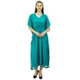 thumbnail image 1 of Bimba Kimono Long Maxi pour Femmes Kaftan en Rayonne Robe de Nuit à Cordon de Serrage à Franges Caftan Couverture, 1 of 6