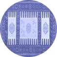 thumbnail image 1 of Ahgly Company Indoor Round Southwestern Blue Country Area Rugs, 6' Round, 1 of 4
