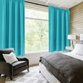 thumbnail image 2 of DWCN Turquoise Room Darkening Blackout Curtains - Thermal Insulated Privacy Energy Saving Window Curtain Drapes 52 x 54 inch Length, Set of 2 Bedroom Living Room Curtains, 2 of 5