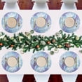 thumbnail image 7 of Ryvnso Blue Purple Marble Round Plate Mats Dining Table Placemat Set of 4 for Holiday Decoration, 7 of 7