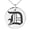 Silver, variant on Stainless Steel Letter D Initial Old English Monogram Engraved Small Medallion Circle Charm Pendant Necklace
