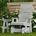 thumbnail image 3 of Wildridge Signature Single Glider, Light Gray - Outdoor Weather Resistant Recycled HDPE Glider for Porch, Patio, Deck, 3 of 4
