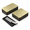 Brushed Gold-1-1/2" X 3", variant on Blue Blank Badges, 1-1/2" X 3", 25 Pack, Round Corners, Engravable Plastic Badges
