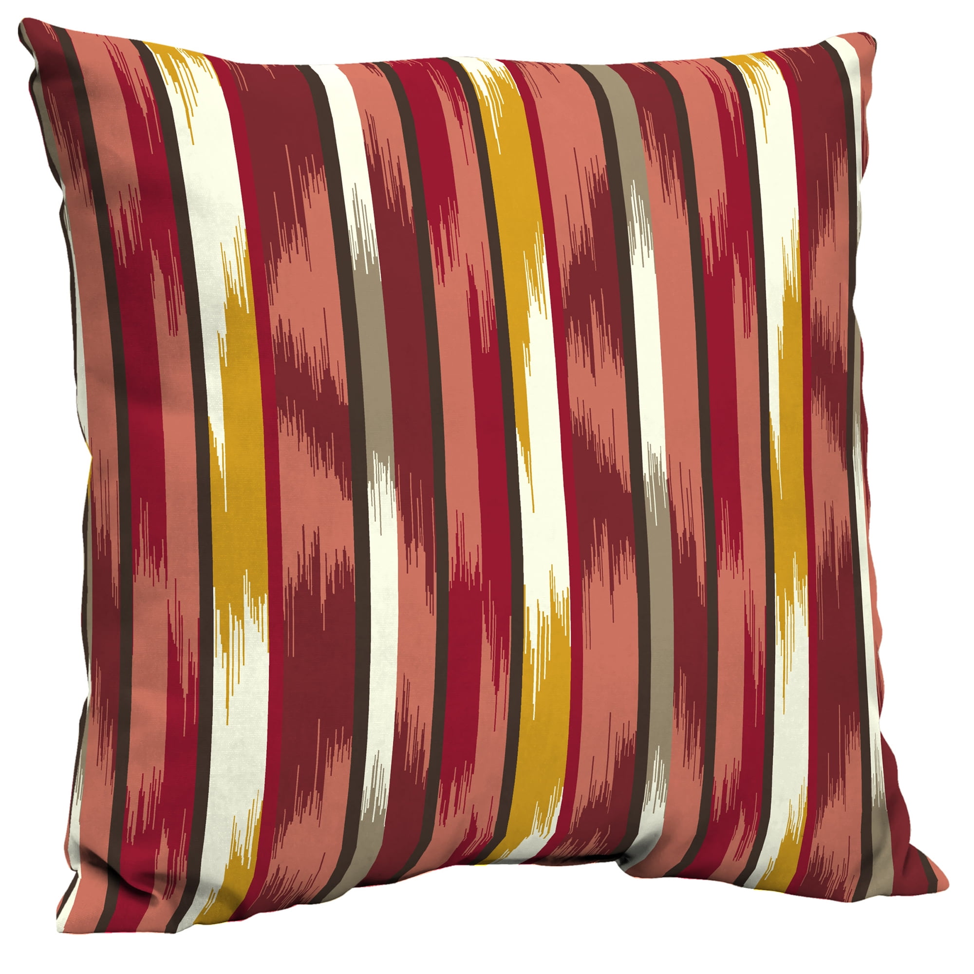 Mainstay Brandclub Mainstays Ombre Stripe Red 21 Outdoor Patio Dining Seat Pillow Back Cushion