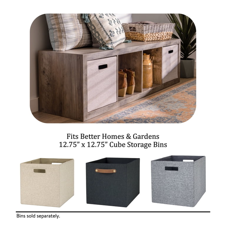 Better Homes & Gardens 4 Cube Vertical Storage Organizer, Rustic