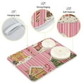 thumbnail image 3 of Yayeee Dish Drying Mat for Kitchen Counter 16"x18" Microfiber Absorbent Pad, Pink Christmas House, 3 of 7