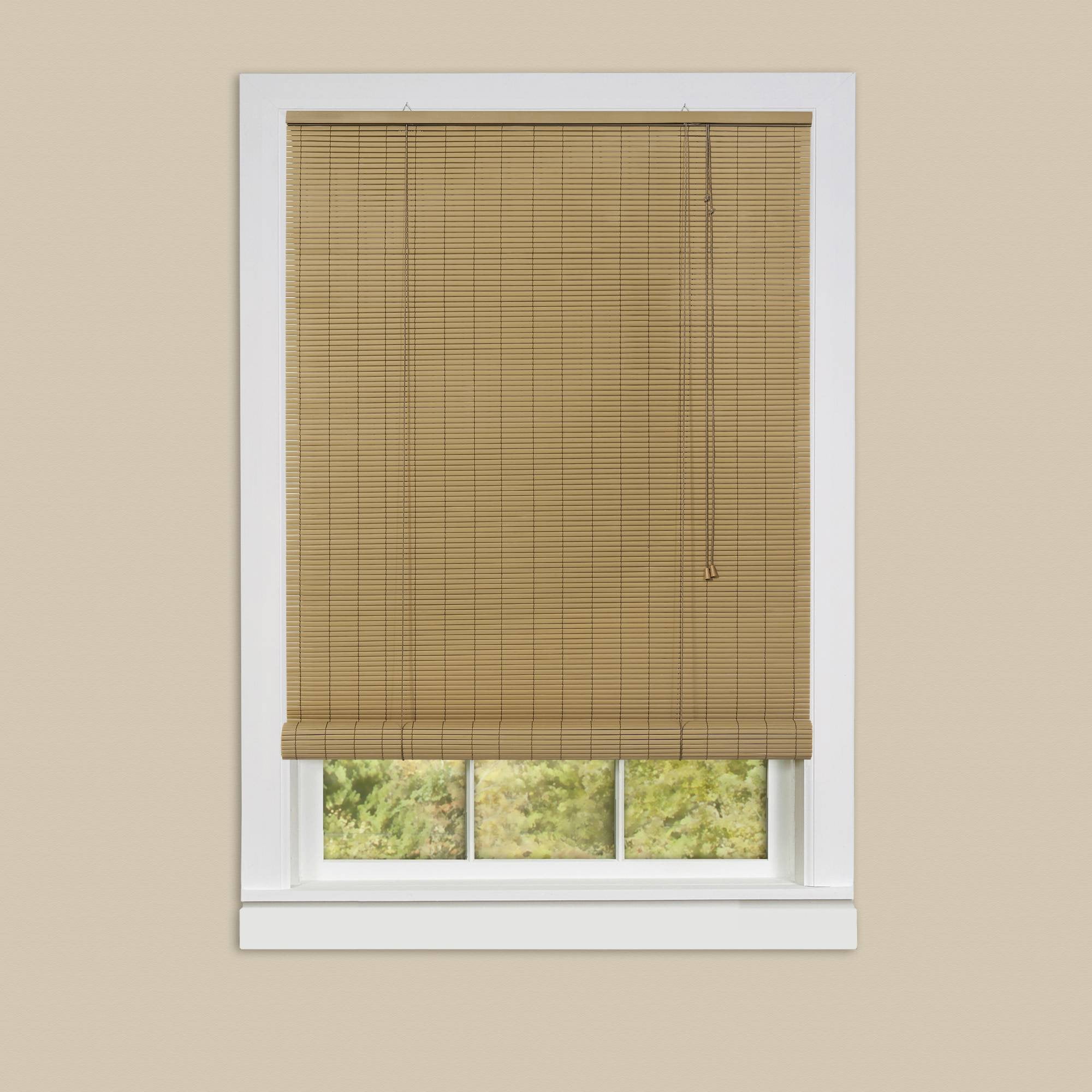 Sweet Roll Collection Set of 2 Woodtone Vinyl RollUp Blinds (72" x 72