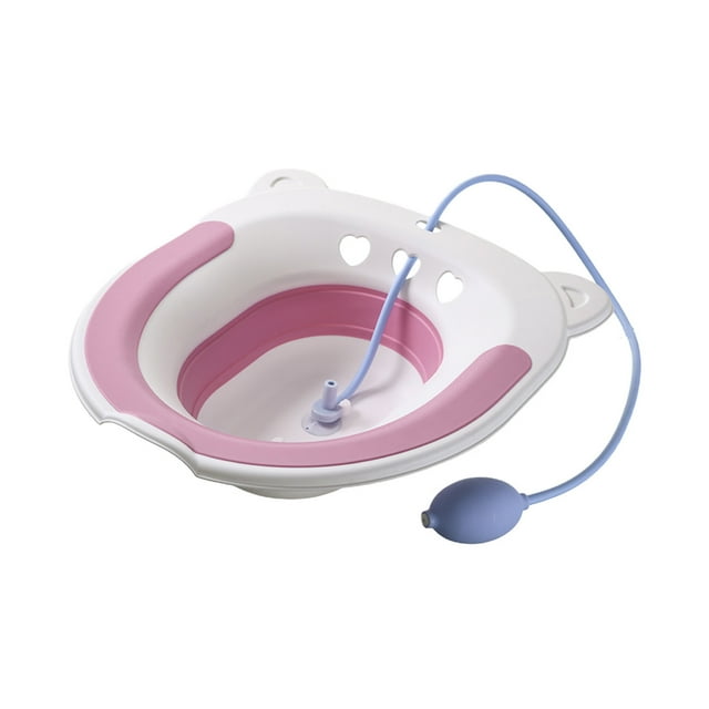Bain d'Assise Pliable pour Toilette - Bassine de Hanche Pliable et Portable, Plastique Durable pour Soins Post-Partum, Convient aux Toilettes Rondes/allongées, Installation Facile et Rangement Peu Encombrant, Parfait pour les Bains Chauds et l'Hygiène