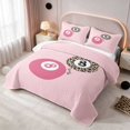 thumbnail image 3 of Erosebridal Billiard Bed Spread Queen Hot Pink Queen Coverlet Set, Hot Pink Solid 3 Pieces 1 Quilt and 2 Pillowcases, 3 of 7