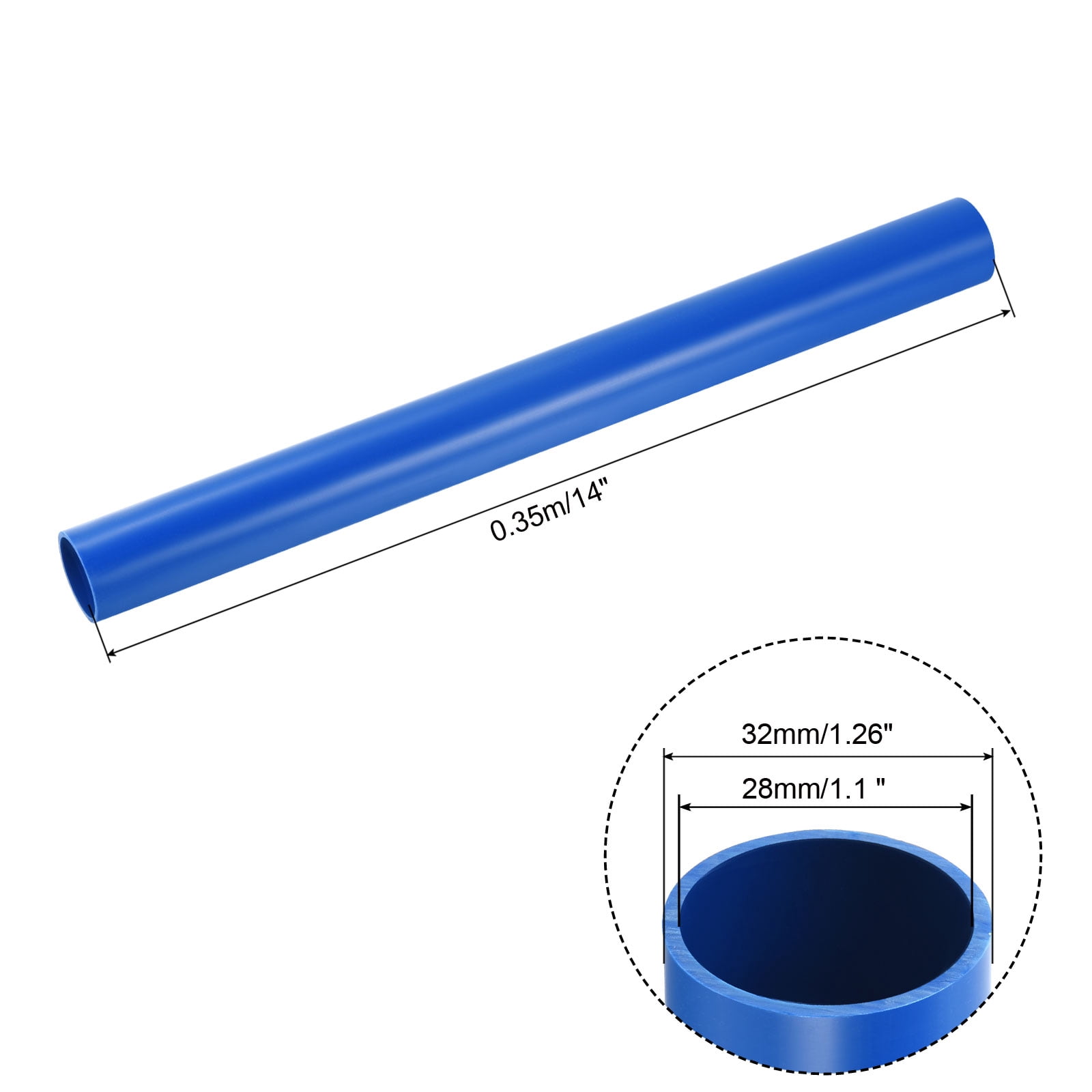 Tuyau Rigide Transparent Uxcell - 30mm Intérieur, 32mm Extérieur, 250mm De Long - Neuf Dans Son Emballage D'origine