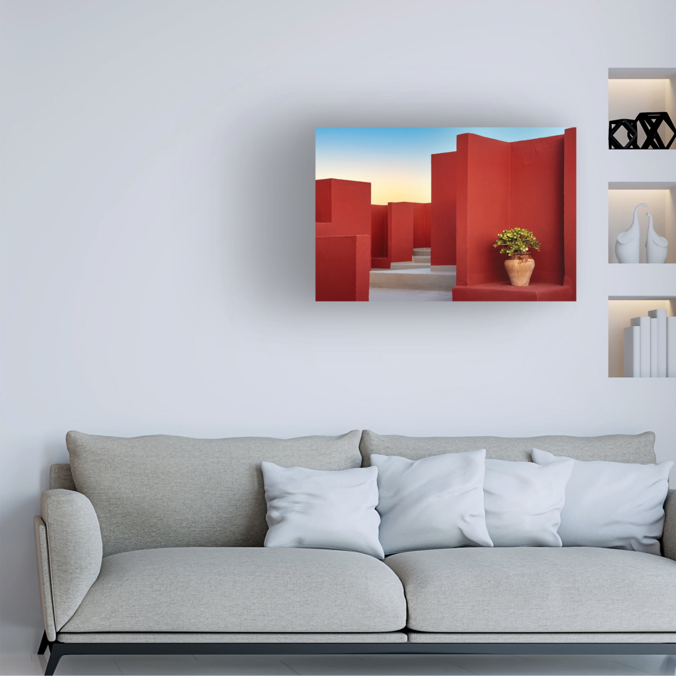 Trademark Fine Art Linda Wride  Muralla Roja 51 Canvas Wall Art