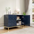 thumbnail image 2 of Boyel Living 2 Doors Accent Sideboard Buffet Cabinet, Blue Storage Cabinet with Shelf, Console Cupboard for Kitchen Living Room, 2 of 6
