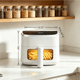 thumbnail image 2 of Casabay 4 QT Air Fryer with Viewing Window, 1500W 8-in-1 Electric Hot Air Fryer Oven, Digital Display, Compact Multi-Functional Cooker for Home Kitchen, White, 2 of 7