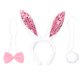 thumbnail image 1 of 3pcs conejo Ear Tail Tie Set rendimiento diadema linda decoración para niña niño niño (rosa), 1 of 5