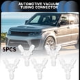 thumbnail image 2 of Automotive Vacuum Tubing Connector, 7/32" Car Y Shaped 3 Way Vacuum Line Fittings Plastic Translucent, 5 Pcs, 2 of 7