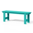 thumbnail image 4 of WestinTrends Ashore Outdoor HDPE 48" Modern Backless Patio Bench, Turquoise, 4 of 9