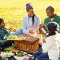 thumbnail image 6 of Baseball Canvas Picnic Mat Waterproof Sandproof Beach Blanket Portable Outdoor Rug 72" x 59" Foldable with Carry Strap for Camping Hiking Travel Grass Green Stripes, 6 of 6
