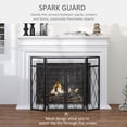 thumbnail image 4 of "ATR ART TO REAL Foldable Fireplace Screen with Chimney Equipment, 48""L x 31.5""H, Black", 4 of 9