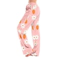 thumbnail image 2 of Minjewel Women's Rabbit Print Pants, Fashion Loose Fit Casual Lounge Sleepwear without Drawstring, Comfortable Elastic Waist Home Sleep Bottoms for Women,Pink,2XL, 2 of 8
