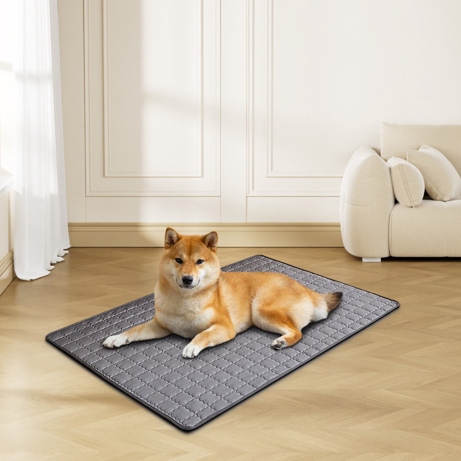 Dog Cooling Mat, Pet Ice Silk Cooling Pad with Non-Slip Bottom for Indoor Outdoor Use, Portable Washable No Electricity Needed Cooling Bed for Dogs and Cats