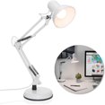 thumbnail image 3 of Retro Work Lamp Reading Lamp Flexible Desk Table Bedside Lamp Metal Swing Arm Architect Lamp With Free Led Bulb, 3 of 6