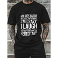 thumbnail image 5 of Men's T-Shirt Family Funny Humor Jokes Short Sleeve Casual Tee Classic Crew Neck T-Shirt for Men, Black L, 5 of 6