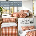 thumbnail image 5 of Queen Size 3 Pieces Duvet Cover Sets Orange White Buffalo Checker Bedding Set,Microfiber Soft Comforter Cover with Pillow Shams,Luxury Quilt Covers for Bedroom Decor Classic Lattice Plaid, 5 of 9