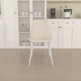 thumbnail image 6 of Tcbosik Set of 4 Modern Dining Chairs, Armless Kitchen Chairs, Linen Fabric Accent Chairs with Metal Legs for Home Office, Beige, 6 of 8
