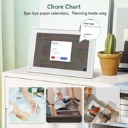 Tabwee 10.1 Inch WiFi Digital Calendar, Smart Touchscreen Interactive Display for Family Schedules Chore Chart, Meal Planner, To Do List, Smart Sync Switchable Digital Photo Frame w/Desk Stand