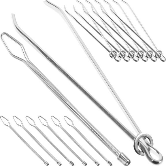 FRCOLOR  30 Pcs Household Threader Embroidery Threaders Needle for Hand Sewing Silver