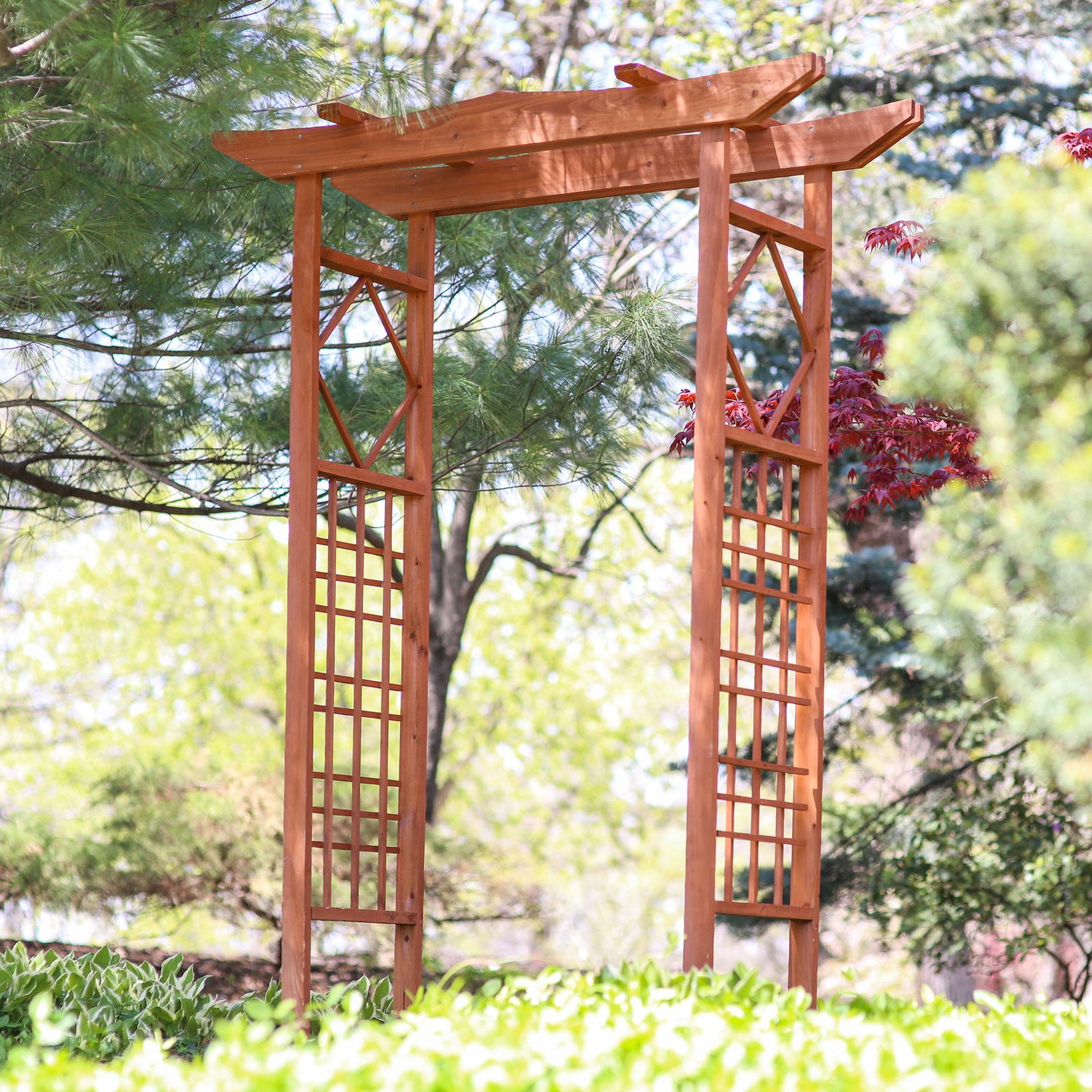 Coral Coast 6.5 ft. Pagoda Wood Arbor by