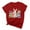 Red, variant on PVCS Womens Tops Women's Fashion Crewneck Printed Short Sleeve T-Shirt Casual Loose Shirt Tops
