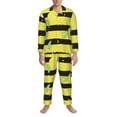 thumbnail image 4 of Bingfone Men'S Pajama Set 2 Piece Loungewear Pjs, Long Sleeve With Pajama Pants-Lemon, 4 of 9