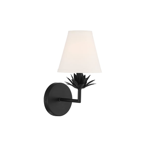 Trade Winds Rosalie 1-Light Wall Sconce in Matte Black