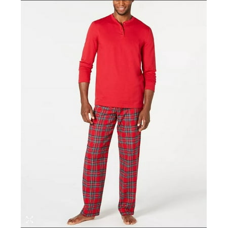 Family Pajamas Mens Matching Big & Tall Mix It Brinkley Plaid Pajama Set, XX-Large, Red
