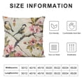 thumbnail image 6 of Acheng Spring Floral Pillow Covers Set of 2 Brown Japanese Cherry Tree Blossom Throw Pillow Covers Outdoor Flower Bird Pillowcase Cushion Cover for Sofa Couch Bedroom White, 6 of 6