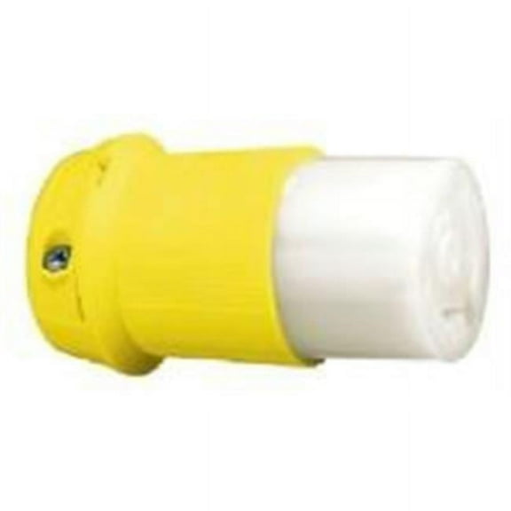 Hubbell HBL26CM13 Yellow 30A 125V Twist Lock Connector Body