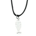 thumbnail image 5 of Huepoe 10 Pcs Unisex Necklace Fish Bone Pendant Alloy Korean Wax Thread Daily Occasion Jewelry Valentines Birthdays Anniversaries Gift Necklace for Families, 5 of 8