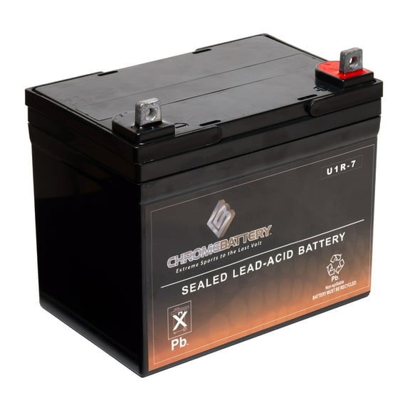 Chrome Battery Rechargeable U1r-7 (12v 35Ah T3 12 Volts,35 Ah, 150 Cca) - Bci No. Ur1 - Sealed Lawn Mower Battery