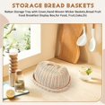 thumbnail image 4 of Rattan Storage Tray with Cover,Hand-Woven Wicker Baskets,Bread Fruit Food Breakfast Display Box,for, 4 of 5