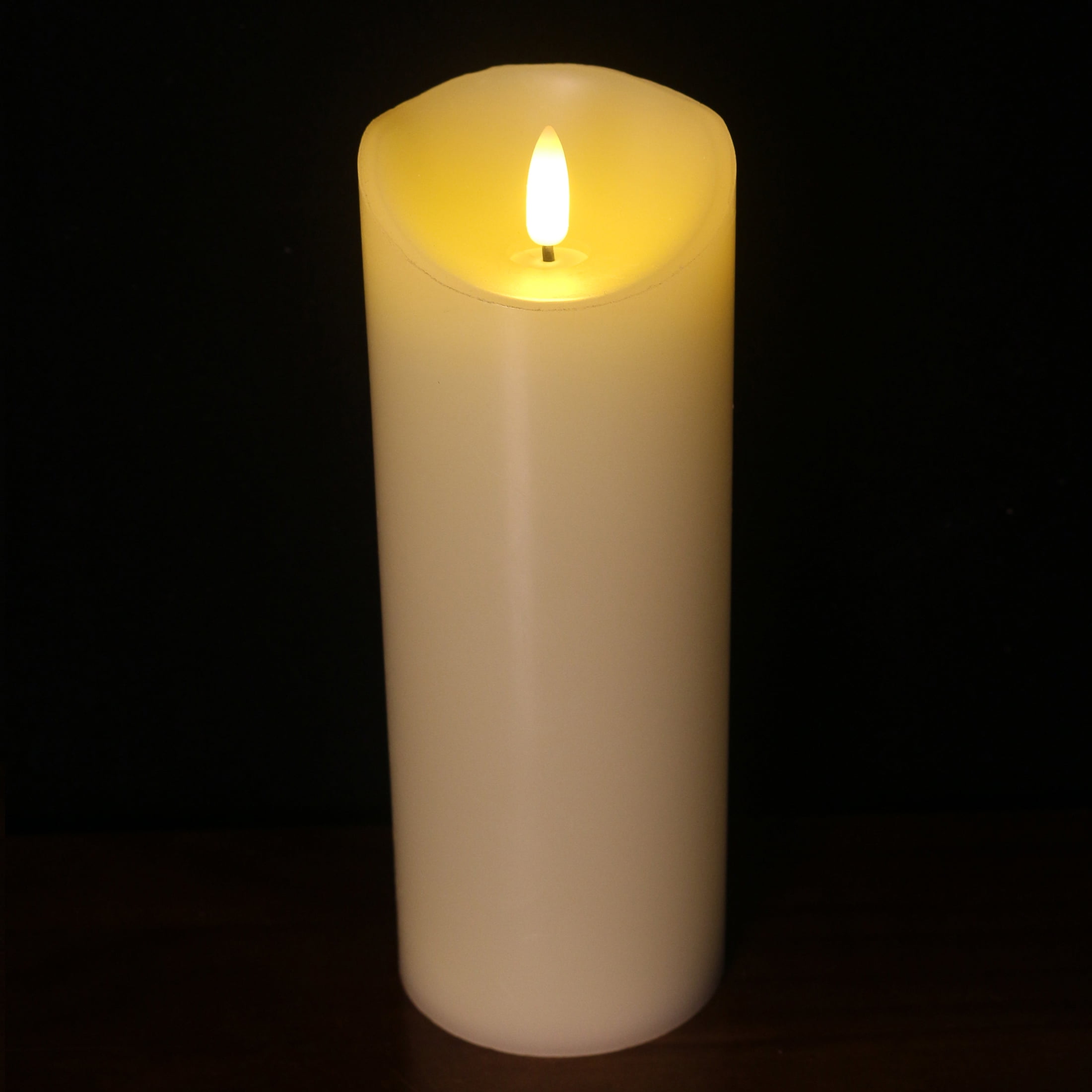 Way To Celebrate 7.87 in Ivory Battery-Operated LED Flameless Pillar Candle